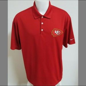 M-2XL Red Nike Dri-Fit Kansas City Chiefs 42V Polo